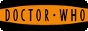 doctor who logo. black text on orange