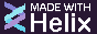 A helix icon next to the word made with Helix