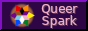 a rainbow shape next to the word Queer Spark