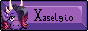 A cute dragon with the text Xaselgio Indigo's den on a purple background